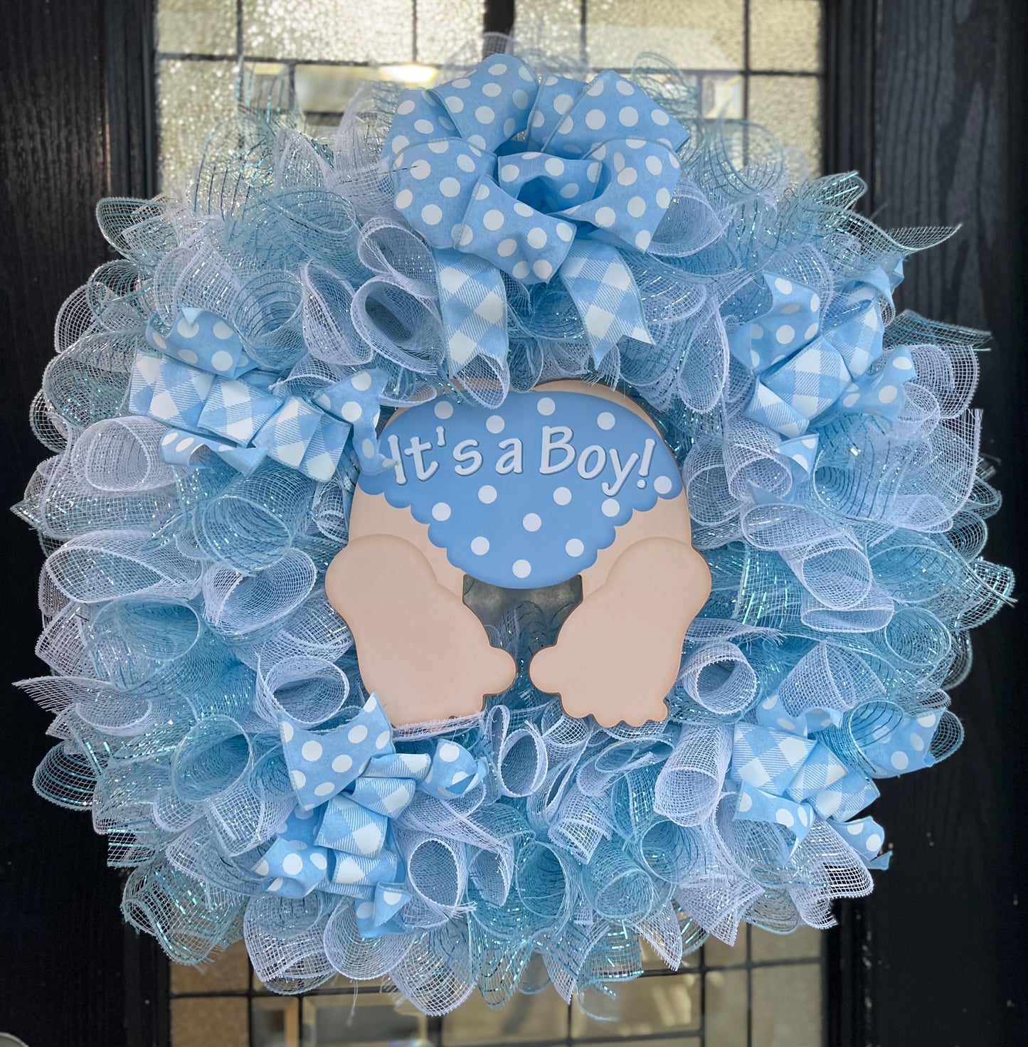 Baby Boy Wreath