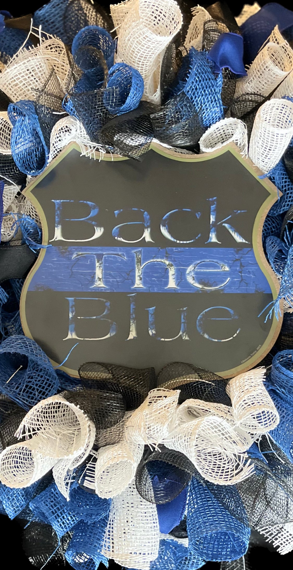 Back the Blue Wreath