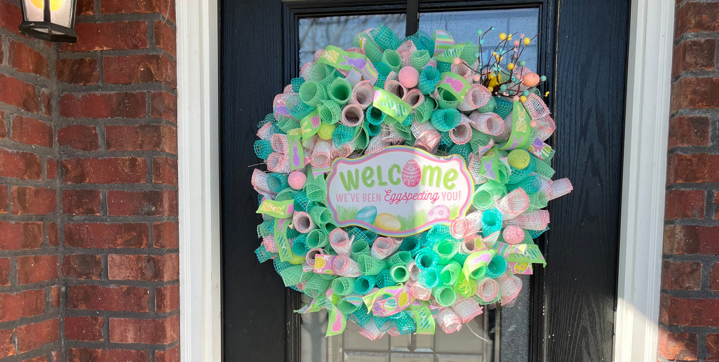 We’ve Been Eggspecting You Wreath