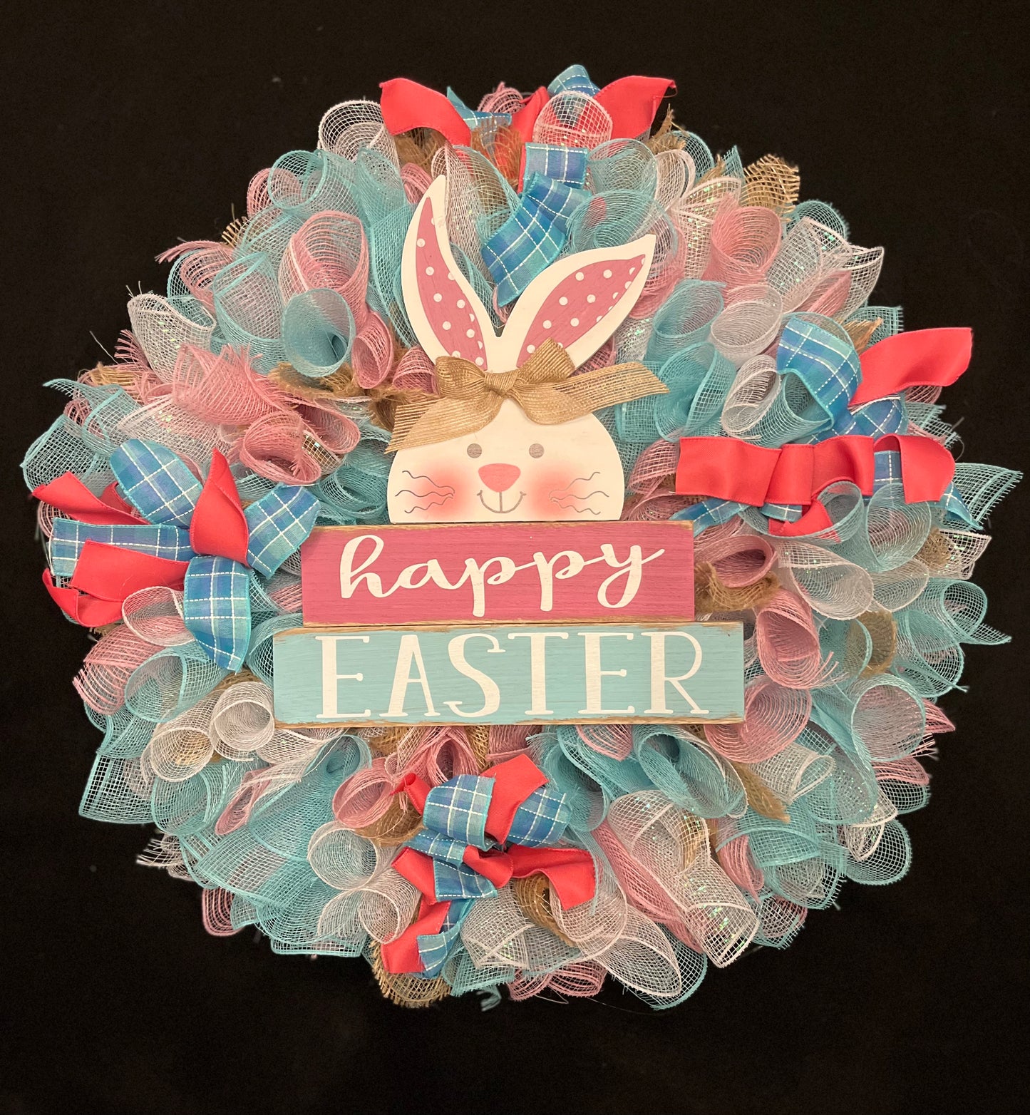 Easter Bunny Welcome Sign Wreath