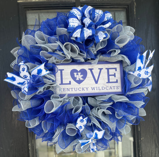 Love Kentucky Wildcats Wreath