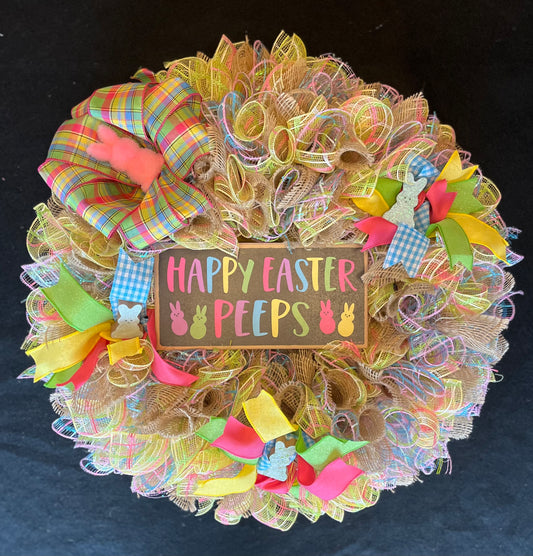 Welcome Peeps Easter Wreath